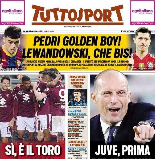 Tuttosport: "Juve, prima per Vlahovic. Sì, è il Toro di Juric"