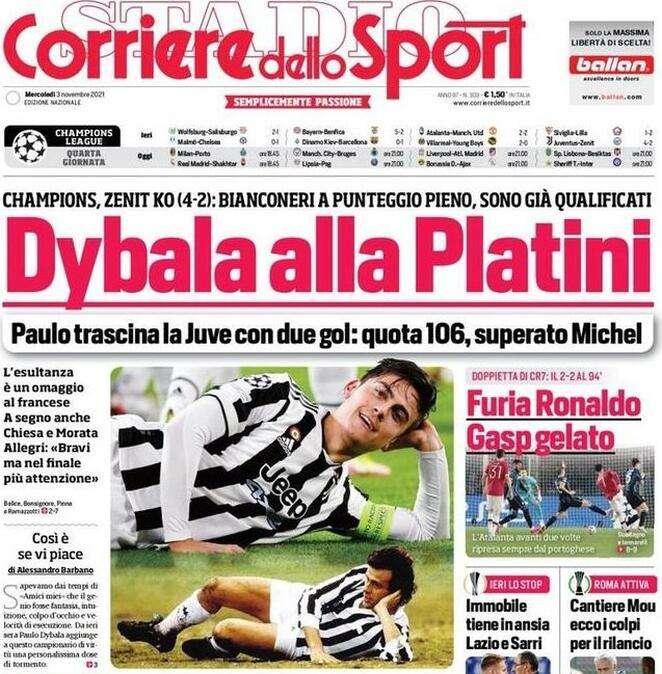 Il Corriere dello Sport in prima pagina: "Inzaghi e Pioli, è l'ora di vincere: in palio 3 punti decisivi"