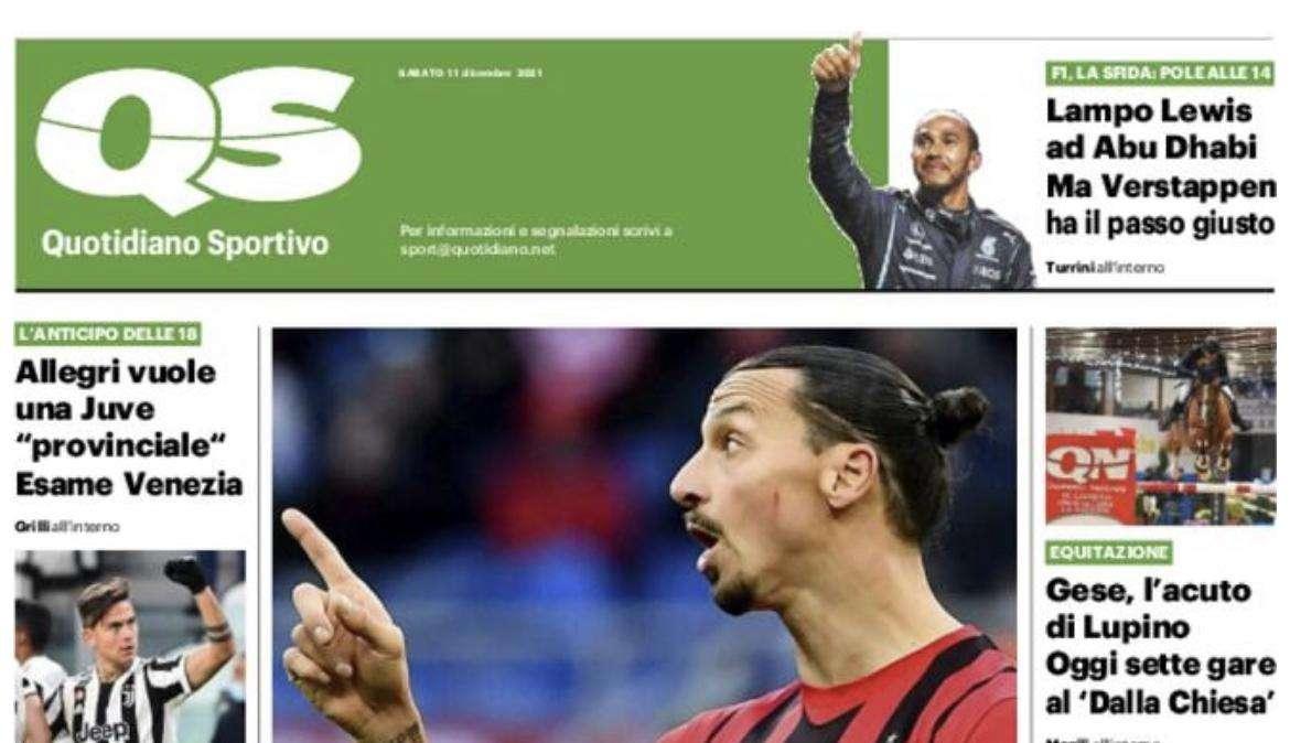 La prima pagina del QS: "Peppino Prisco e l'amore infinito per la sua Inter"