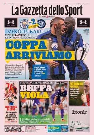 La Champions si avvicina, Dzeko-Lukaku in ballottaggio. Le prime pagine di giovedì 8 giugno