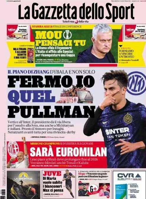 Rassegna stampa - Le prime pagine di mercoledì 25 maggio