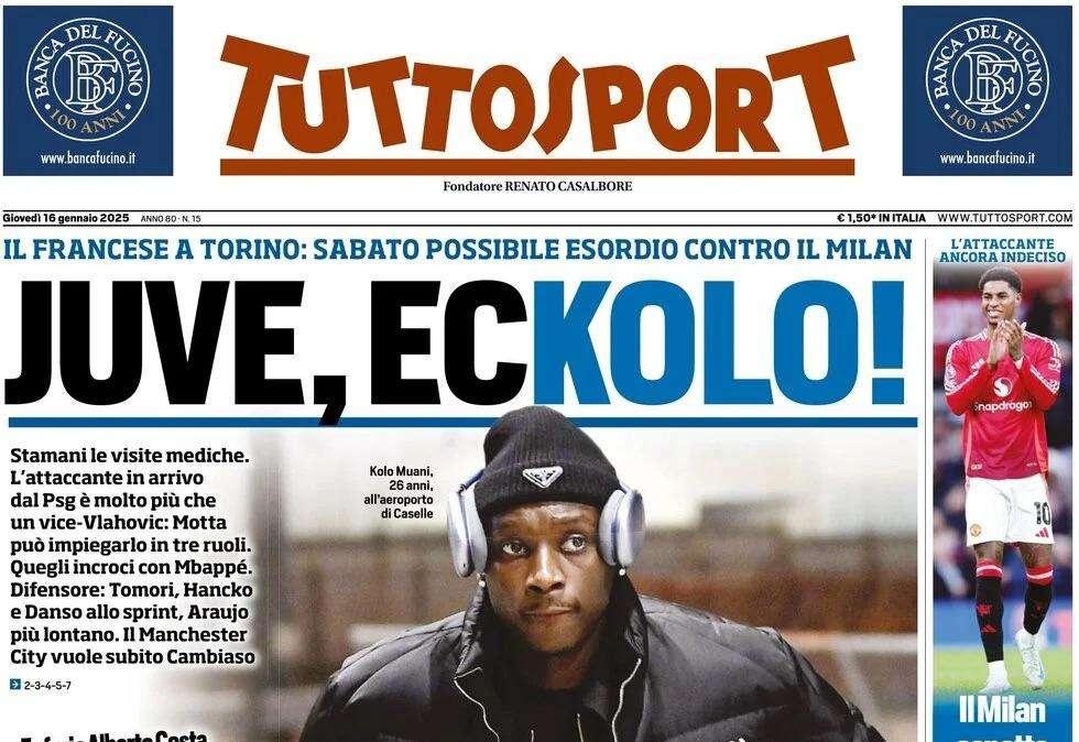 "Inter cotta, gode Conte": la prima pagina di Tuttosport dopo il pari di San Siro