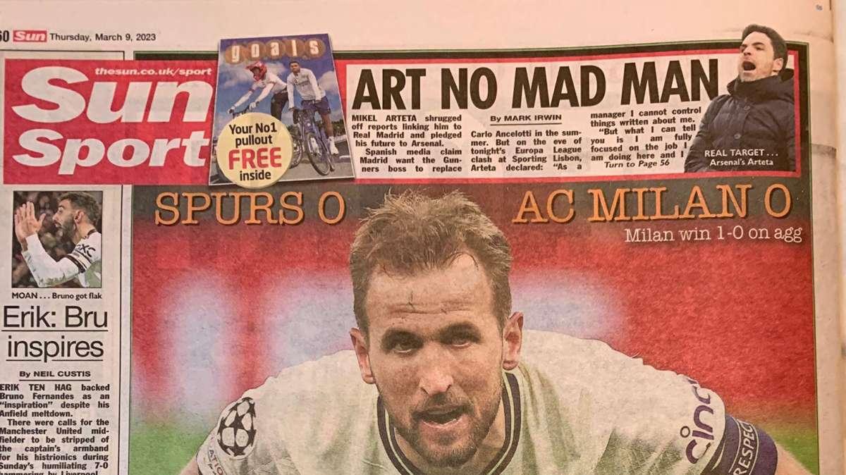 Conte eliminato dalla Champions, l'ironia dei tabloid: "Harryvederci"