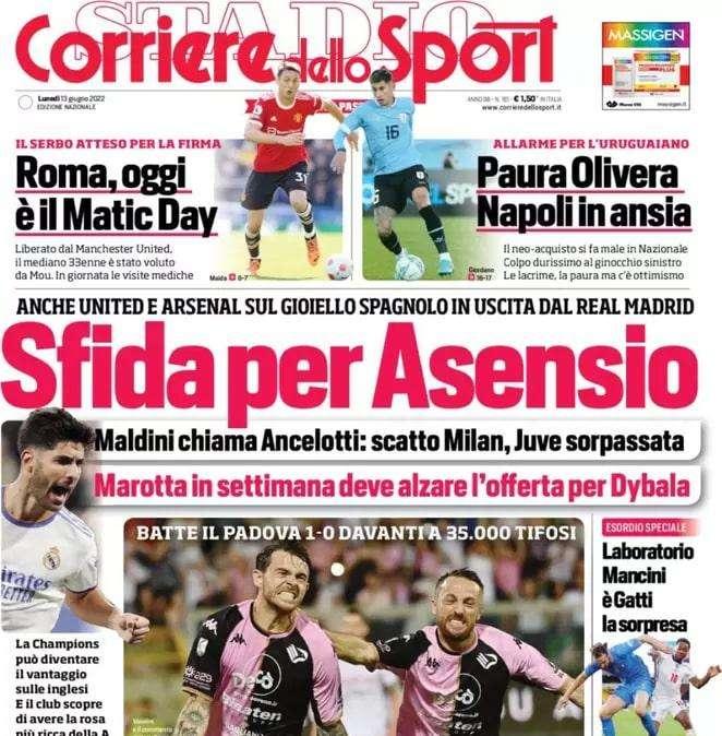 Il Corriere dello Sport in apertura: "Marotta deve alzare l'offerta per Dybala"