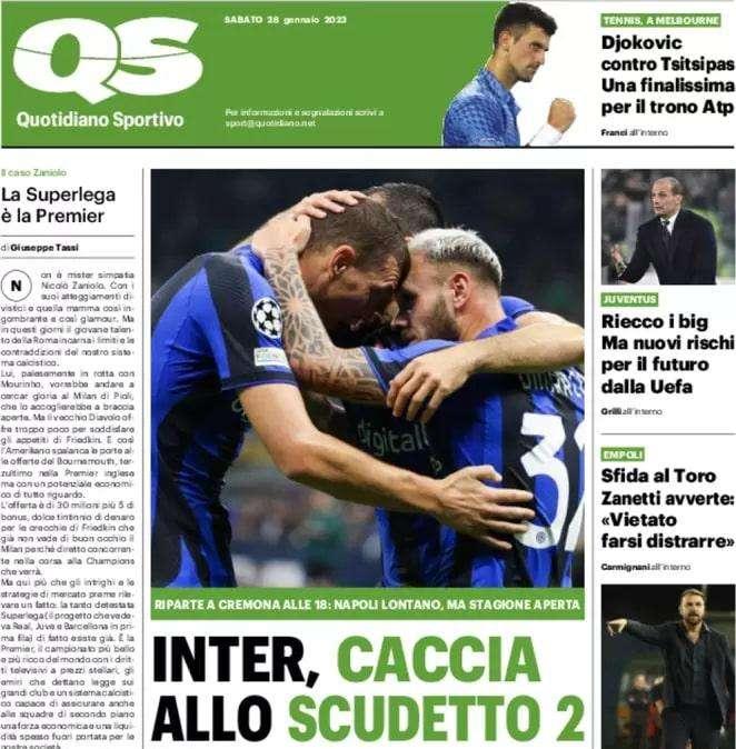 Il QS verso la sfida con la Cremonese: "Inter, caccia allo Scudetto 2"