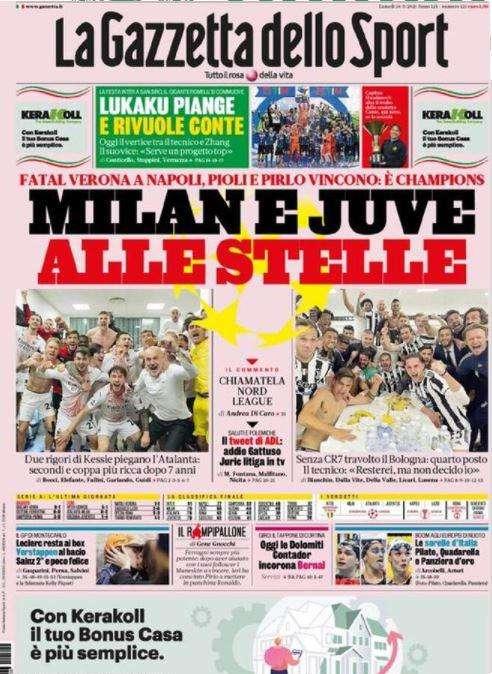 Rassegna stampa - Le prime pagine di lunedì 24 maggio
