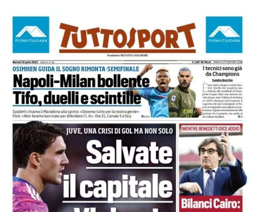 Tuttosport lancia l'allarme in apertura: "Inter senza futuro oltre la Champions"