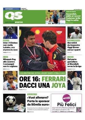 Il QS in apertura: "Inter: il Chelsea non molla Lukaku, ora ci prova la Juve"