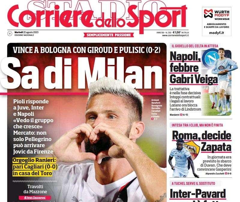 Il Corriere dello Sport in prima pagina: "Inter-Pavard tutto fatto, accordo trovato due giorni fa"