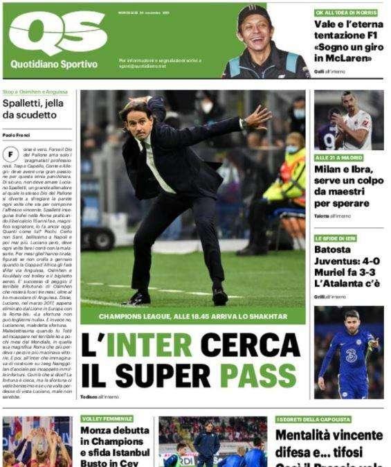 L'apertura del QS: "L'Inter cerca il super pass"