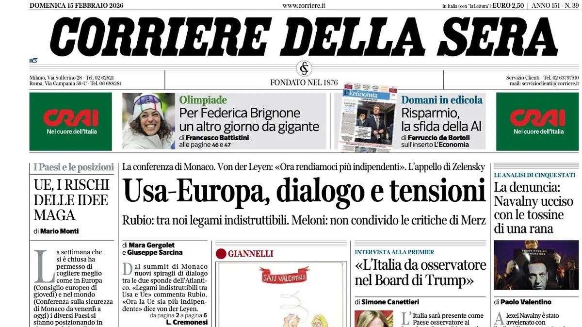 "L'Inter passa con il rosso e Pio": l'apertura del Corriere della Sera dopo il derby d'Italia