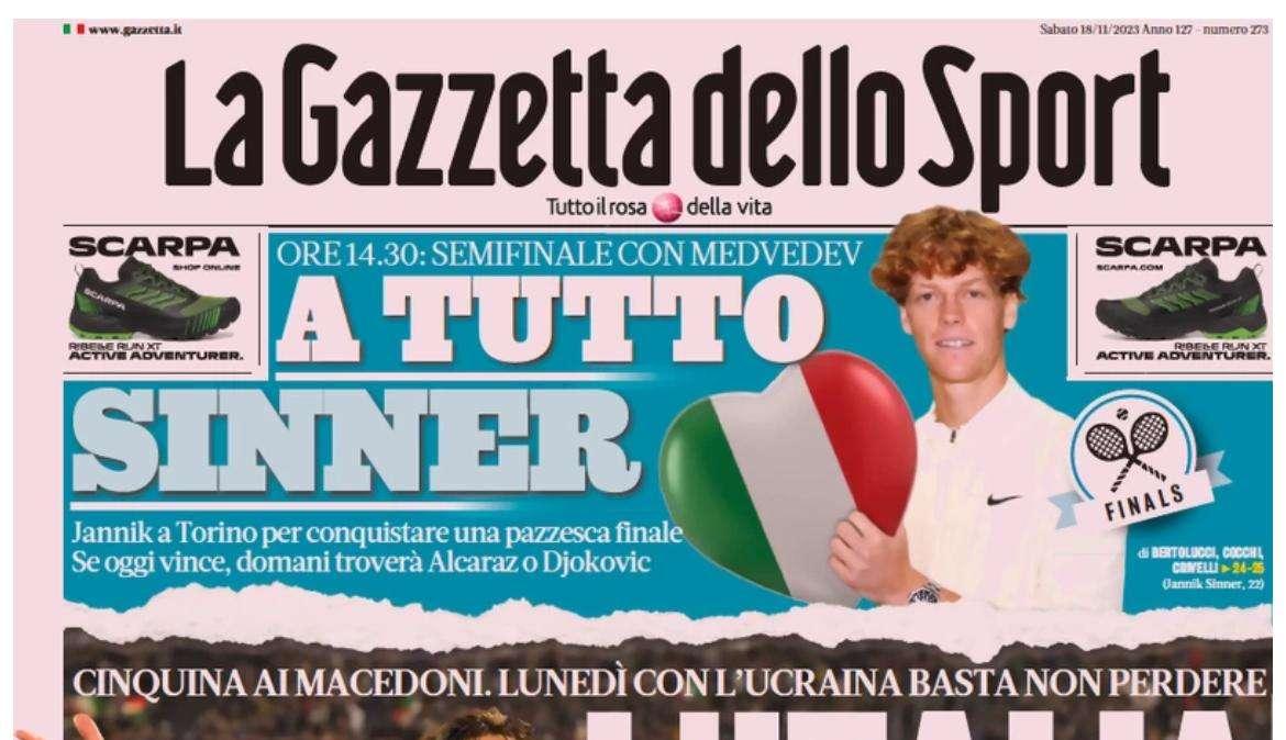 L'Italia a stampo Inter vede l'Europeo, Juve-Inter per veri maghi: le aperture di sabato 18 novembre