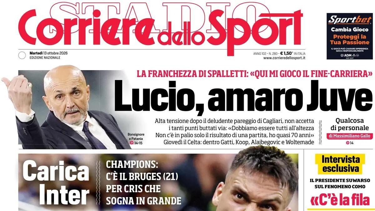 Inter, Chivu no limits: "Champions? Non sempre vince chi spende di più". Il Corriere dello Sport in prima pagina