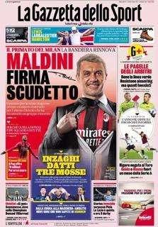 La Gazzetta dello Sport in apertura: "Inzaghi datti tre mosse"
