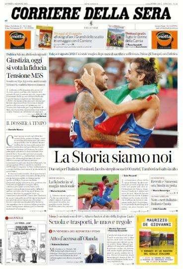 Rassegna stampa - Le prime pagine di lunedì 2 agosto