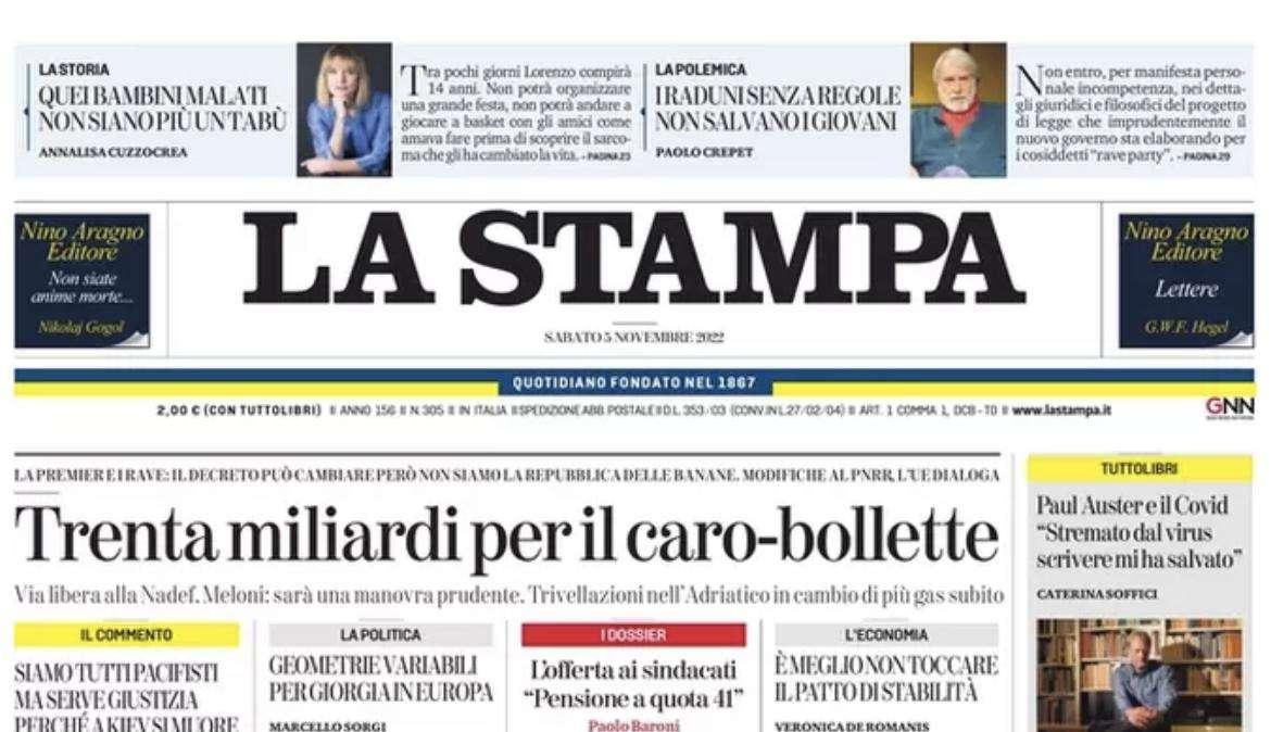 La Stampa su Juve-Inter: "Scusate il ritardo, mai così male dal 1998"