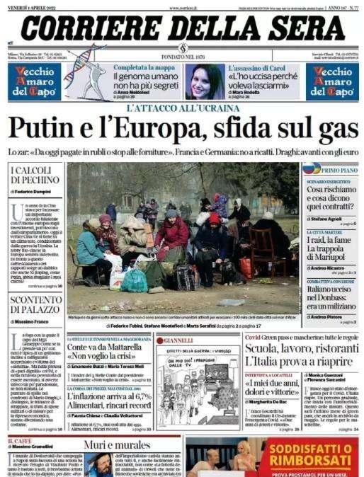 Il Corriere della Sera: "Juventus-Inter, chi perde dà l'addio ai sogni di gloria"