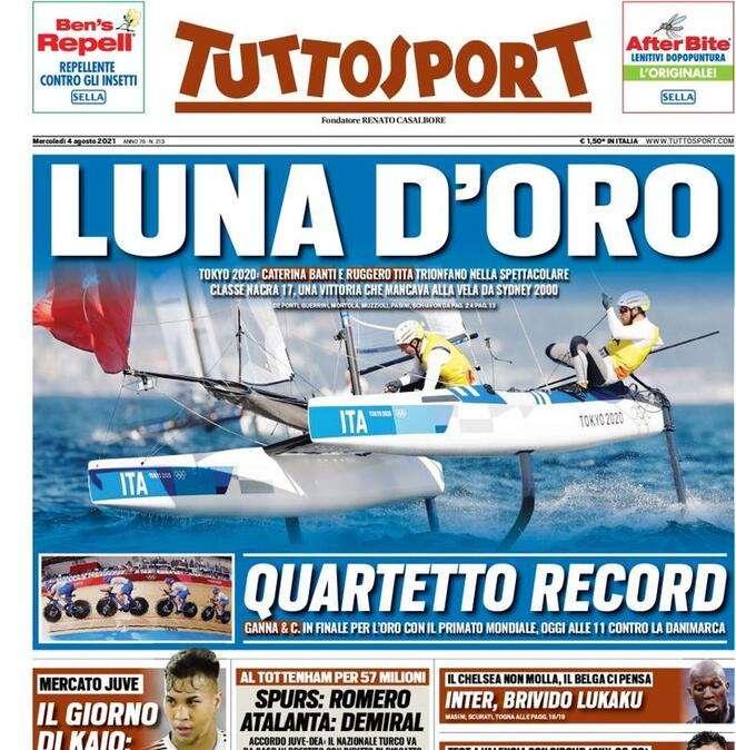 Tuttosport in apertura: "Inter, brivido Lukaku". Assalto Chelsea per il belga