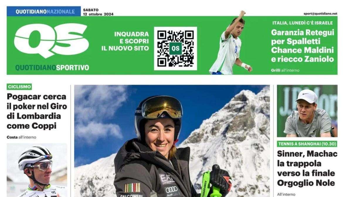 "Lunedì c'è Italia-Israele, chance Maldini". E l'Inter vigila sul figlio d'arte: QS in prima pagina