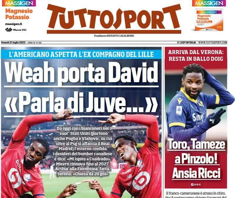Tuttosport apre con le parole di Altobelli: "Lukaku si è fatto le corna da solo!"