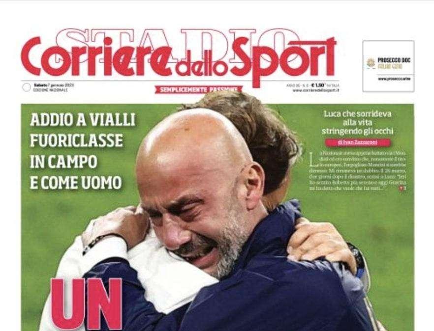 Addio a Gianluca Vialli, l'apertura del CorSport: "Un abbraccio per sempre"