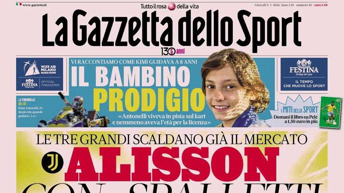 Ma quale cessione, Calhanoglu deve restare: l'Inter pensa al rinnovo. La Gazzetta in prima pagina