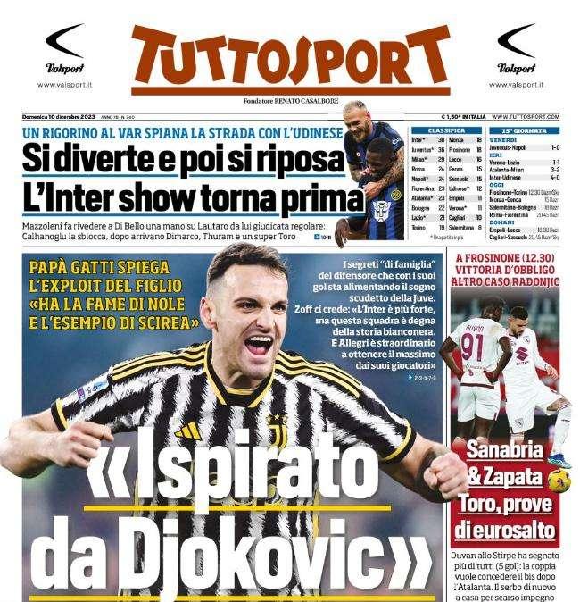 Tuttosport sul poker all'Udinese: "Un rigorino, poi l'Inter è devastante"