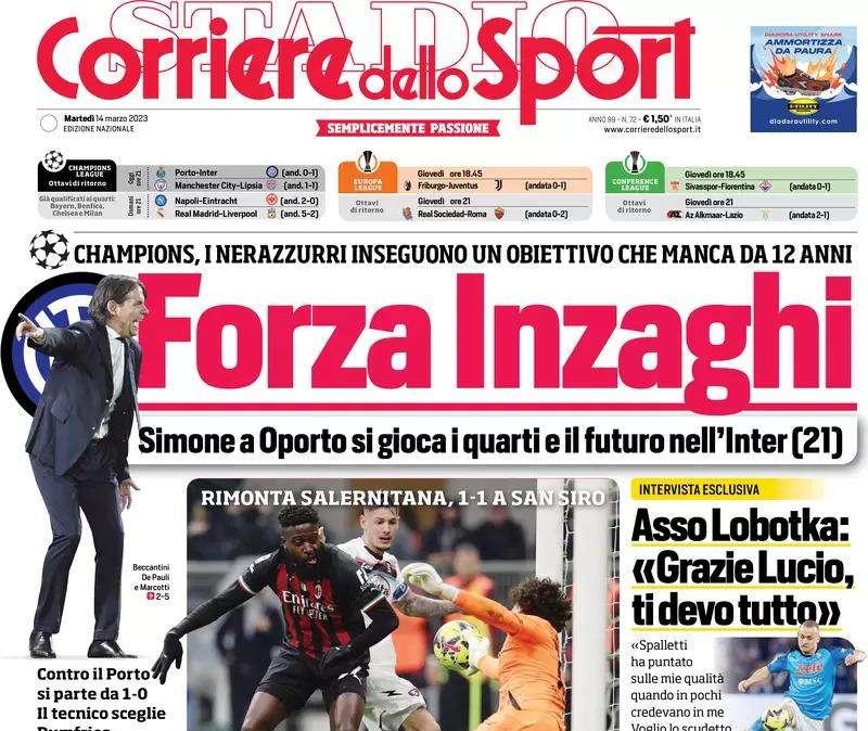 La carica del Corsport: "Forza Inzaghi. Simone si gioca i quarti e il futuro"