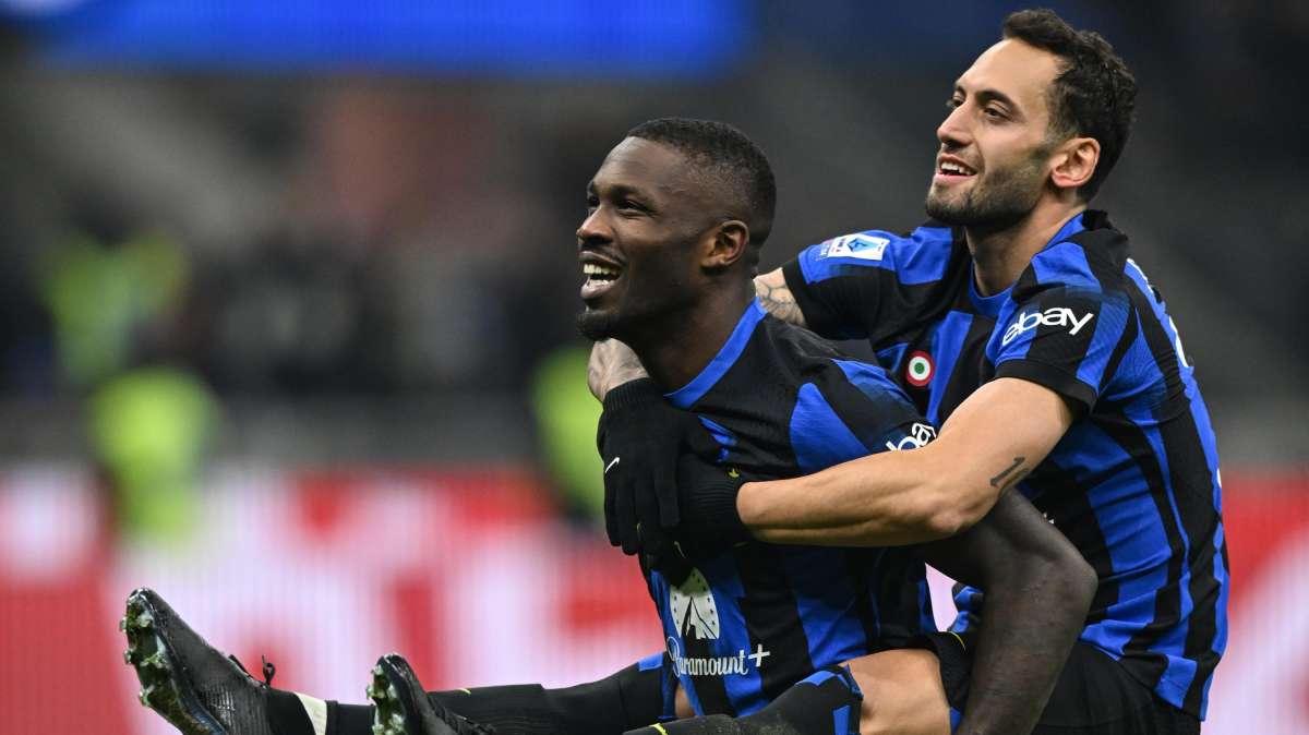 Dimarco lascia a bocca aperta, Calhanoglu killer spietato: l'Inter manda ko il Frosinone e vola in vetta