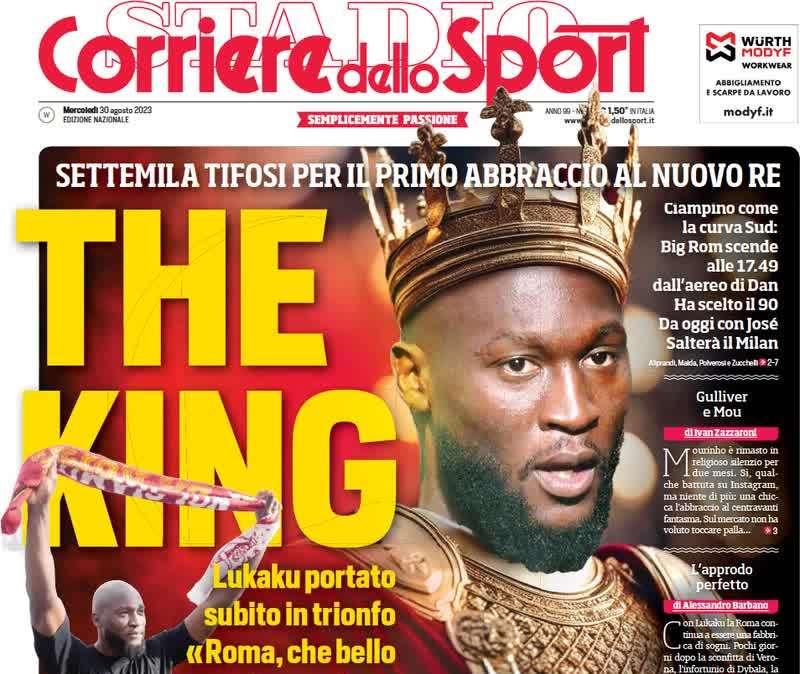 Il CorSport: "Ecco Pavard, oggi le visite con l'Inter". Ma l'apertura è per Lukaku: "The King"