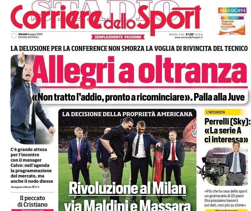 Carica Inter, il Corriere dello Sport in prima pagina: "Lukaku si candida per la finale di Champions"