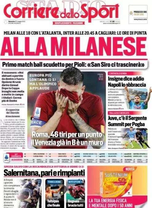 L'apertura del CorSport: "Alla milanese". Primo match ball per Pioli
