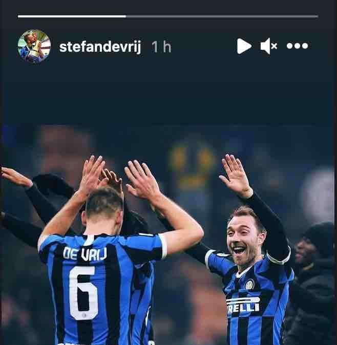 Il tweet di De Vrij per Eriksen dopo lo spavento di oggi: "Forza"