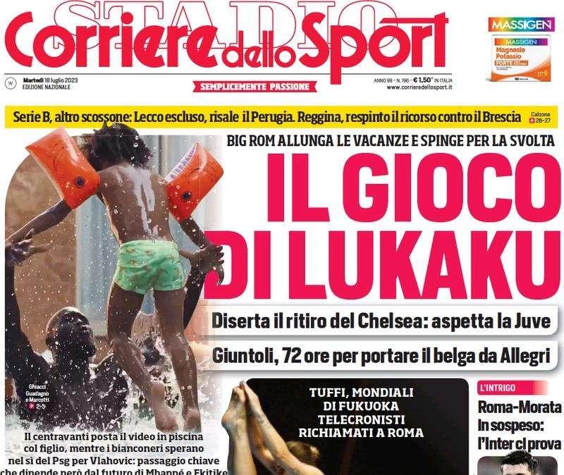 L'apertura del Corriere dello Sport: "Roma-Morata in sospeso, l'Inter ci prova"