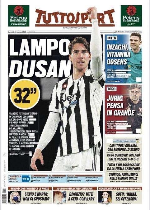 Tuttosport in prima pagina: "Inzaghi, vitamina Gosens"