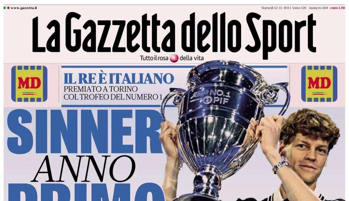 La doppia faccia dell'Inter: Champions sì, Italia no. La prima pagina della Gazzetta dello Sport