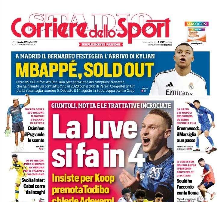 Svolta Inter, Cabal corre da Inzaghi: 8 mln + 2 di bonus. Il Corriere dello Sport in prima pagina
