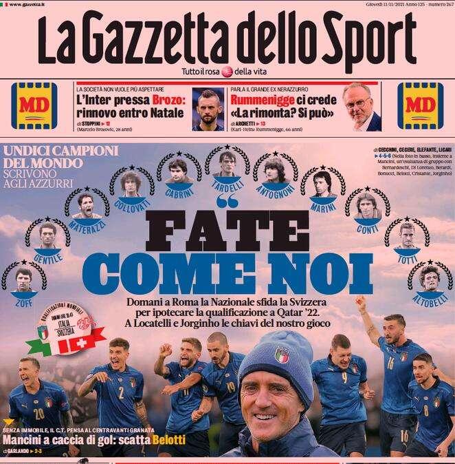 Rassegna stampa - Le prime pagine di giovedì 11 novembre