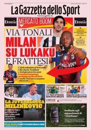 Sorpasso Milan per Frattesi, per l'Inter sfuma anche Vicario: le prime pagine di giovedì 22 giugno 2023