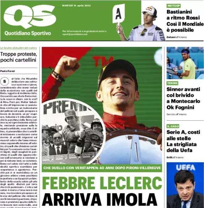 Il Qs: "Serie A, costi alle stelle: strigliata dell'Uefa"