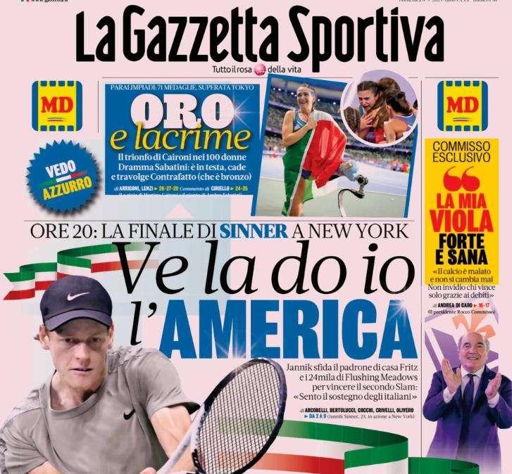 Frattesi-Tonali, c'è un'altra Italia. Le prime pagine dell'8 settembre