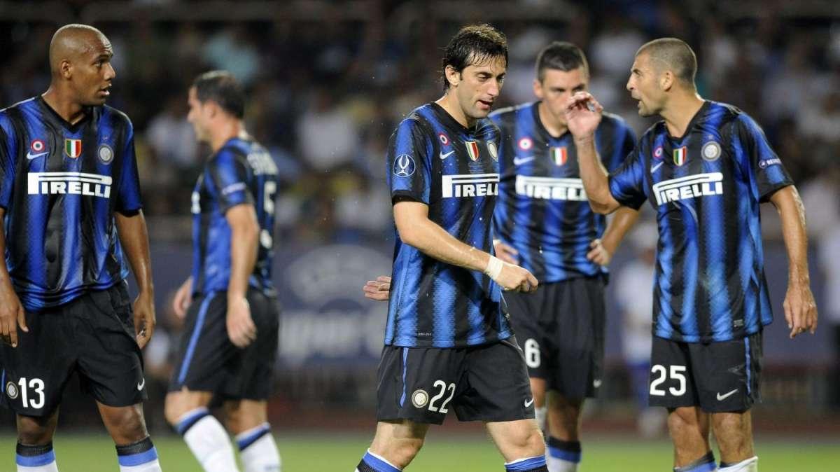 Due leggende del Triplete in visita alla sede dell'Inter
