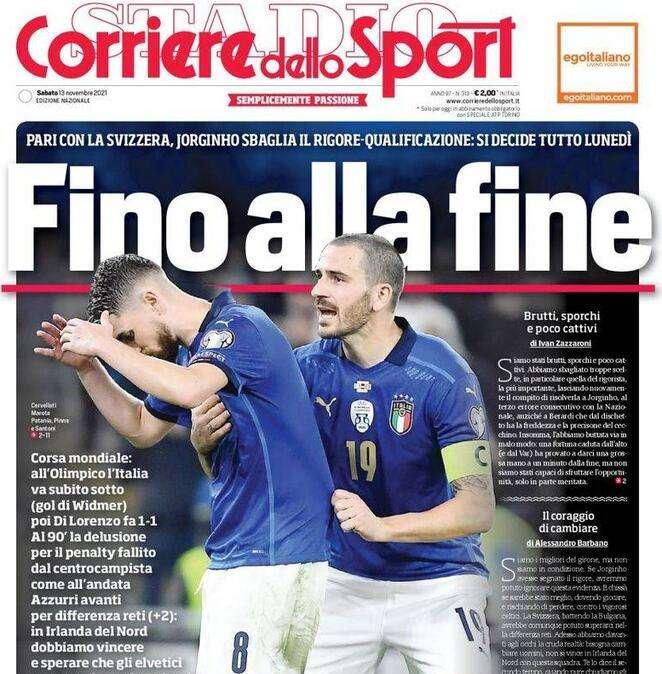 L'apertura del  Corriere dello Sport: "Fino alla fine"