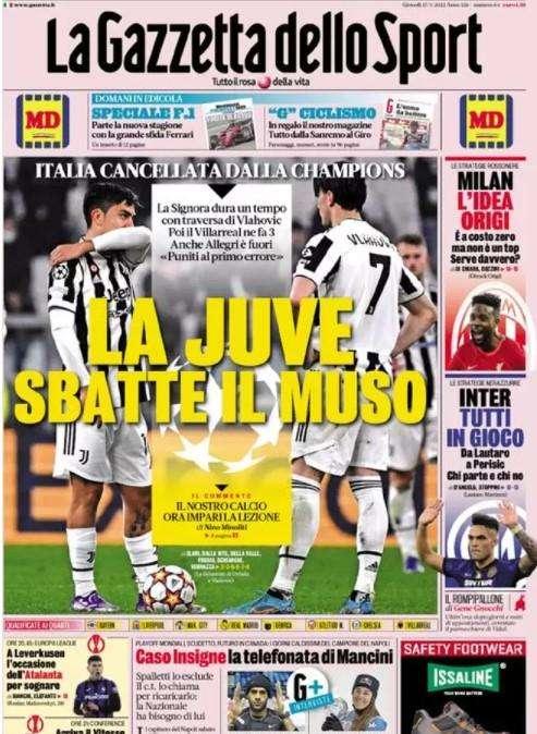 La Gazzetta in apertura: "Inter, tutti in gioco". Da Lautaro a Perisic: chi parte e chi no