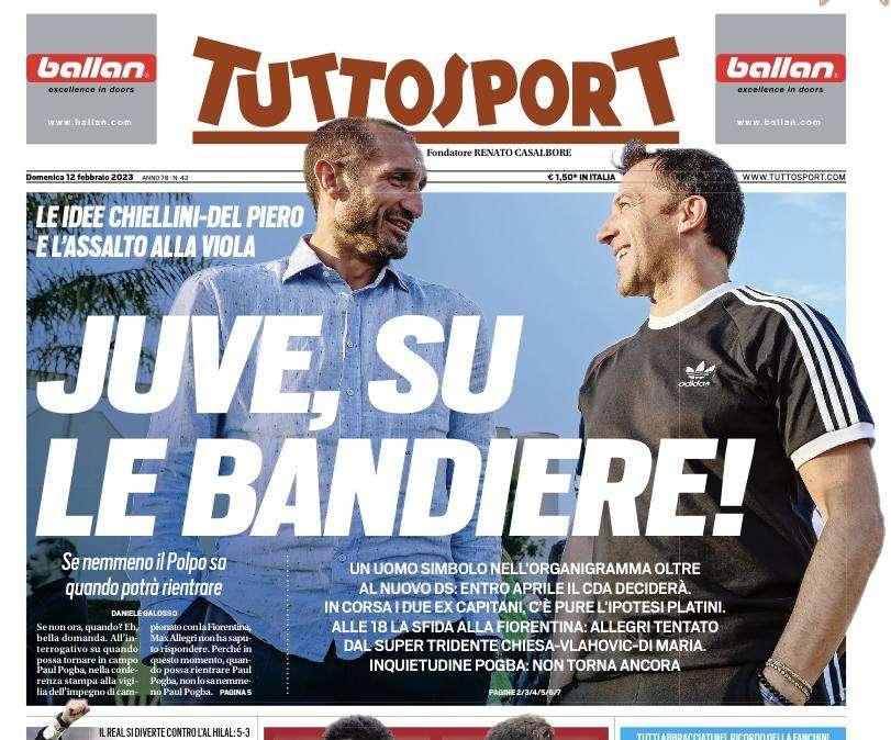 L'apertura di Tuttosport: "Crollo Conte, Pioli prepara le trappole della Champions"