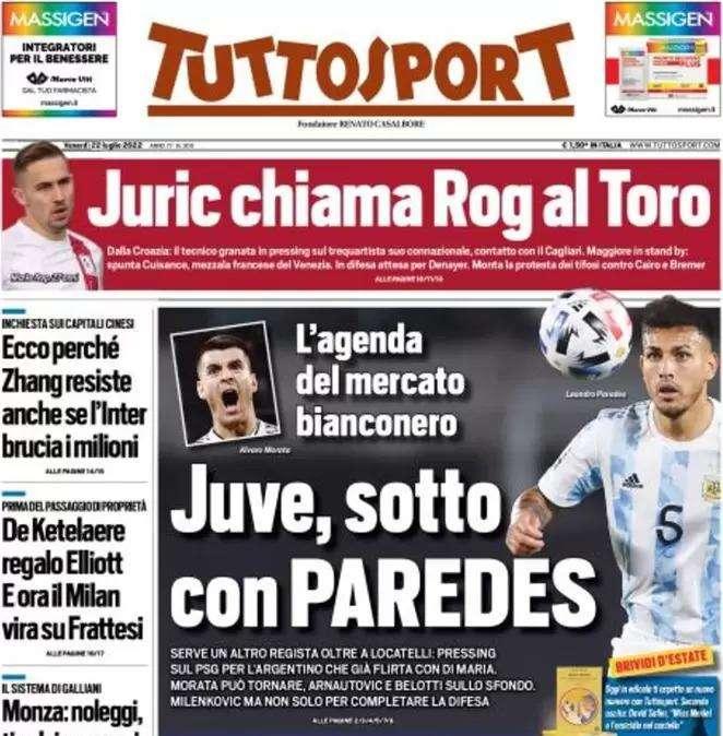 Tuttosport in prima pagina: "Ecco perchè Zhang resiste anche se l'Inter brucia i mln"