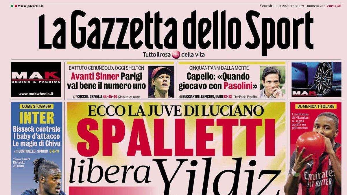 "Il leader dell'Inter, la rabbia di Lautaro. Il talento del Como nel tempio di Diego", la prima pagina de La Gazzetta dello Sport