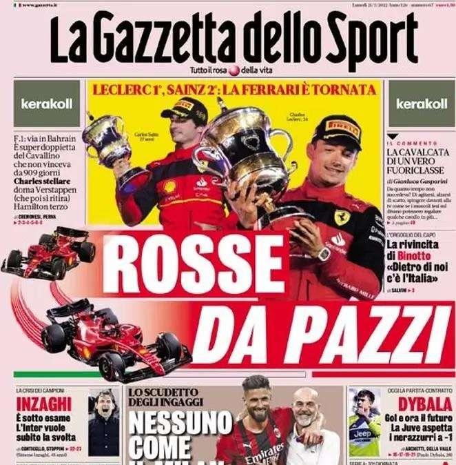 Rassegna stampa - Le prime pagine di lunedì 21 marzo