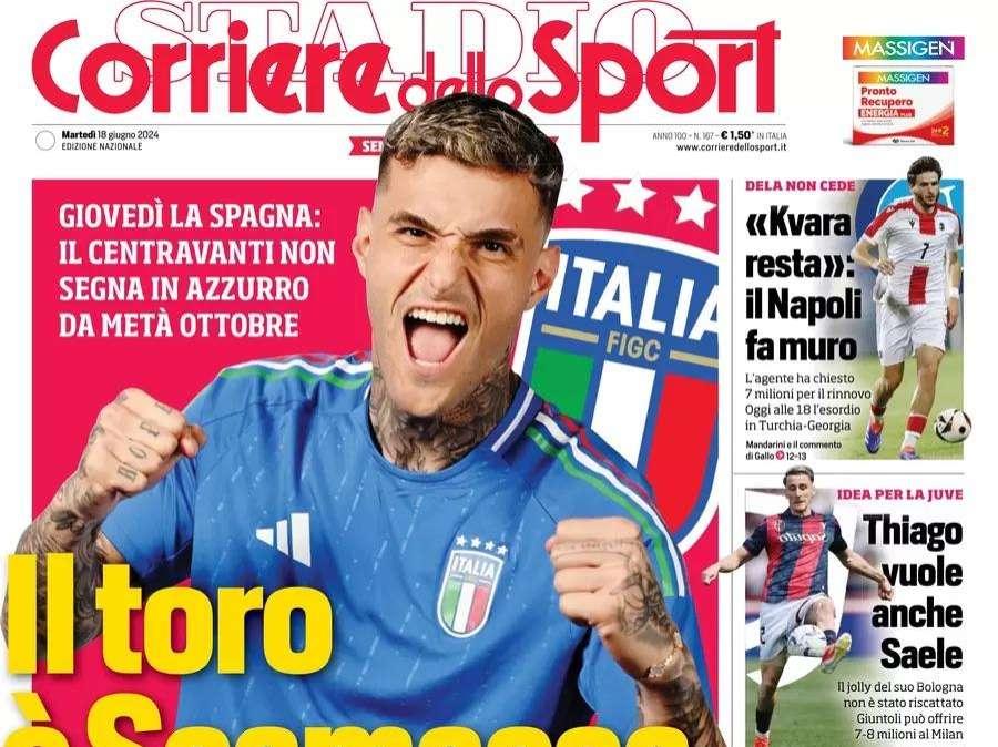 Dumfries, senza rinnovo sarà addio. L'apertura del Corriere dello Sport