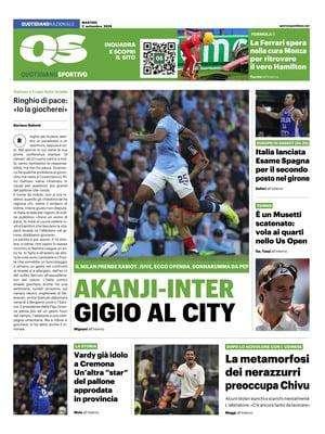 "La metamorfosi dei nerazzurri preoccupa Chivu": la prima pagina del QS